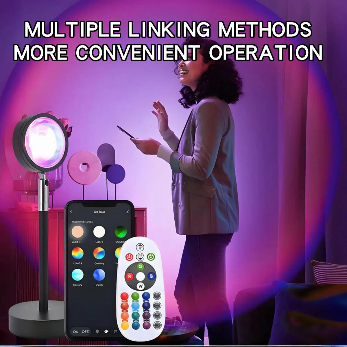 Smart Sunset Lamp Night Light Sunset Projector Smart Life APP Remote Led Lights Room Decoration Photography Birthday Gift