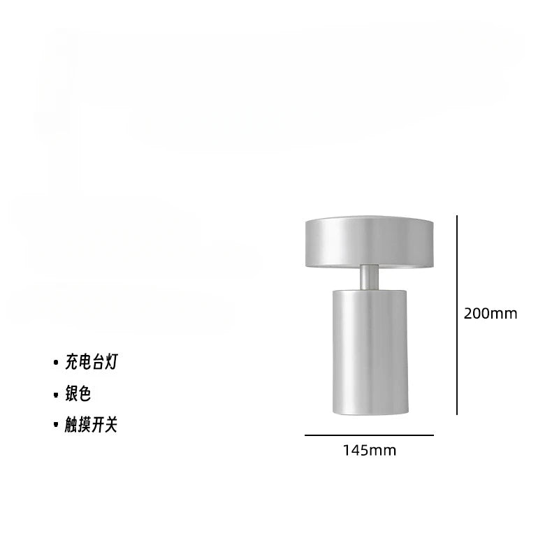 Danish Designer Mushroom Table Lamp with Touch Switch Usb Charging Wireless Modern Simple Atmosphere Desk Light Bar Cafe Bedside