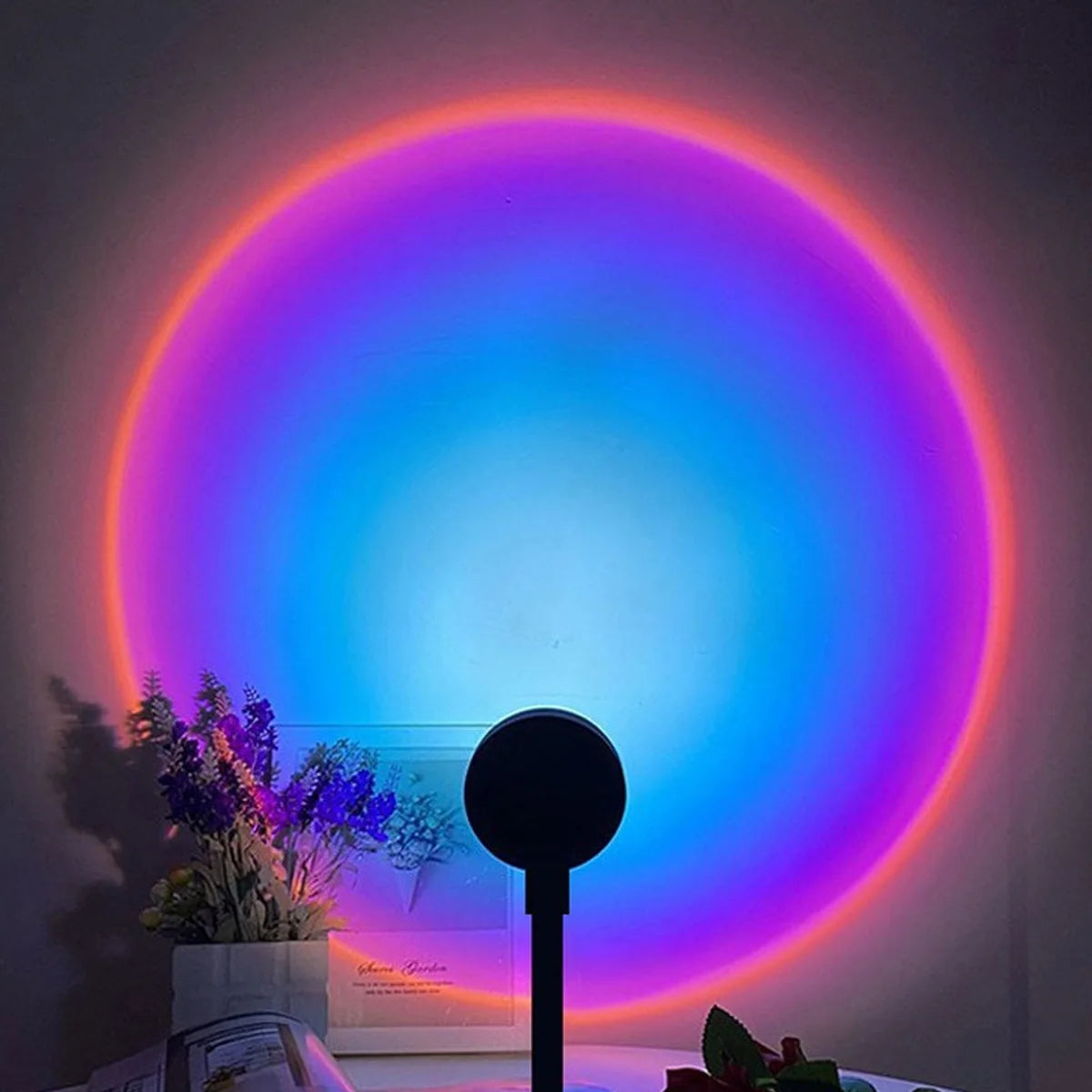 USB Charging LED Sunset Light Colorful Neon Night Light Projector Photo Bedside Wall Lamp Atmosphere Decorative Lamp