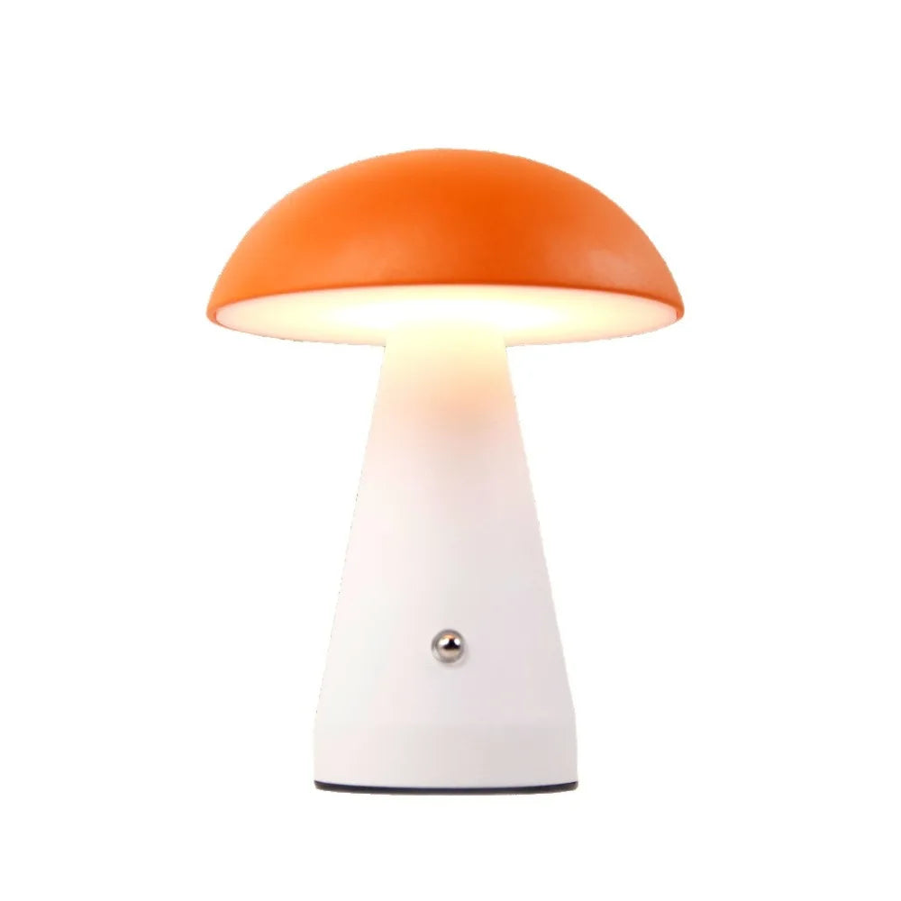 Touch-Activated Mushroom Lamp USB Rechargeable 3 Color LED Table Lamp Dimmable Extended Illumination Dimmable Light Office
