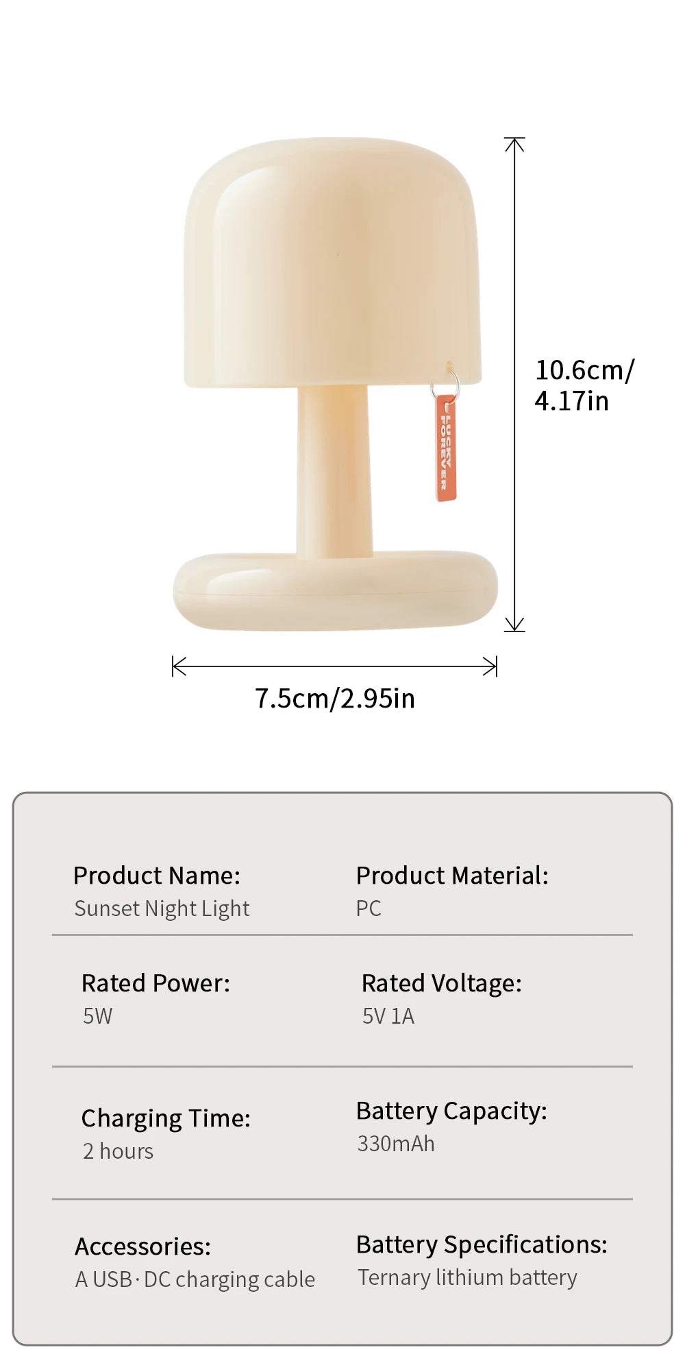 Rechargeable Mushroom Touch Sensor Night Light Creative Sunset Table Lamp For Bedroom Coffee Bar Ambient Mood Desk Night Lamp