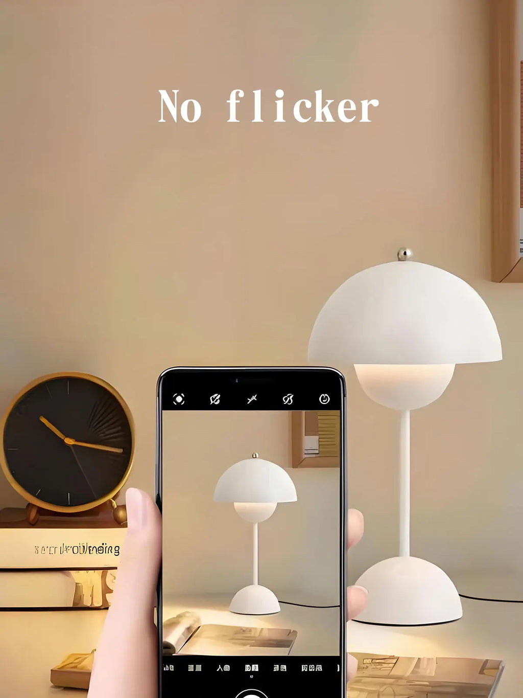 Mushroom Flower Bud Rechargeable LED Table Lamps Desk Night For Bedroom Dining Touch Night Light Simple Modern Decoration