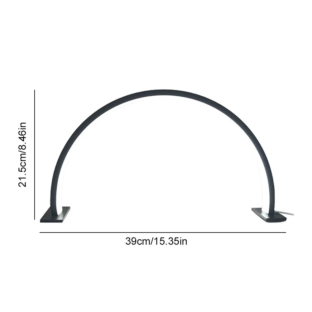 LED Half Moon Light Nail Desk Work Lighting Specific Fill Light Makeup U-Shaped Table Lamp for Salon Tattoos Eyebrows Beauty