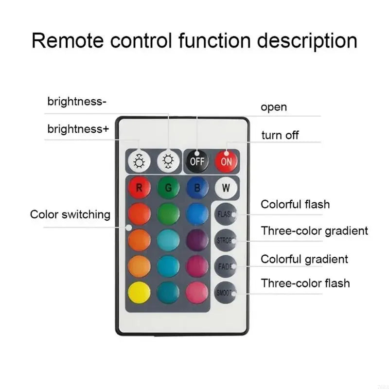 Moon Lamp Circuit Board 16 Color LED Light Source USB Charging Battery Remote Control Night Light Source 3D Printer Part