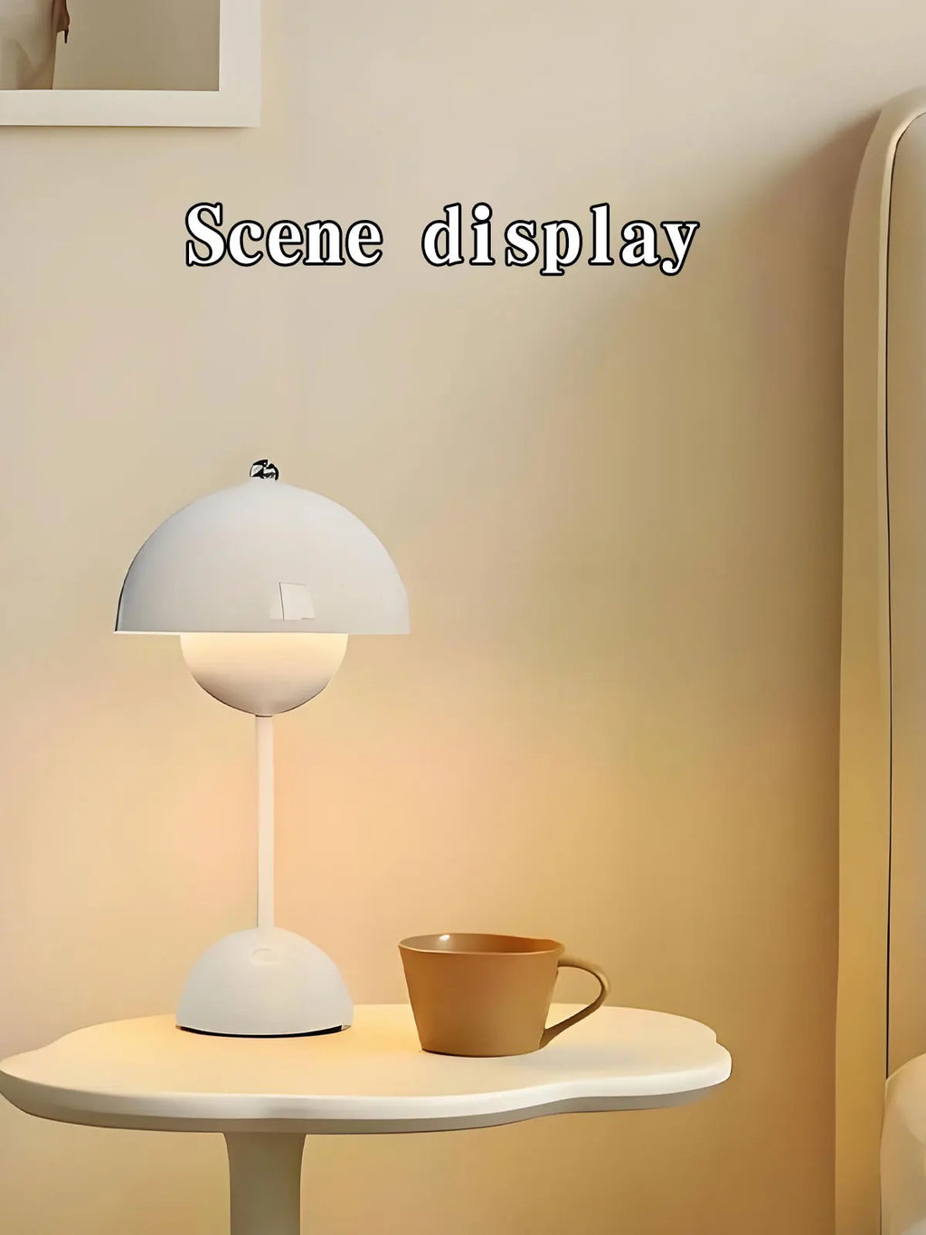 Mushroom Flower Bud Rechargeable LED Table Lamps Desk Night For Bedroom Dining Touch Night Light Simple Modern Decoration