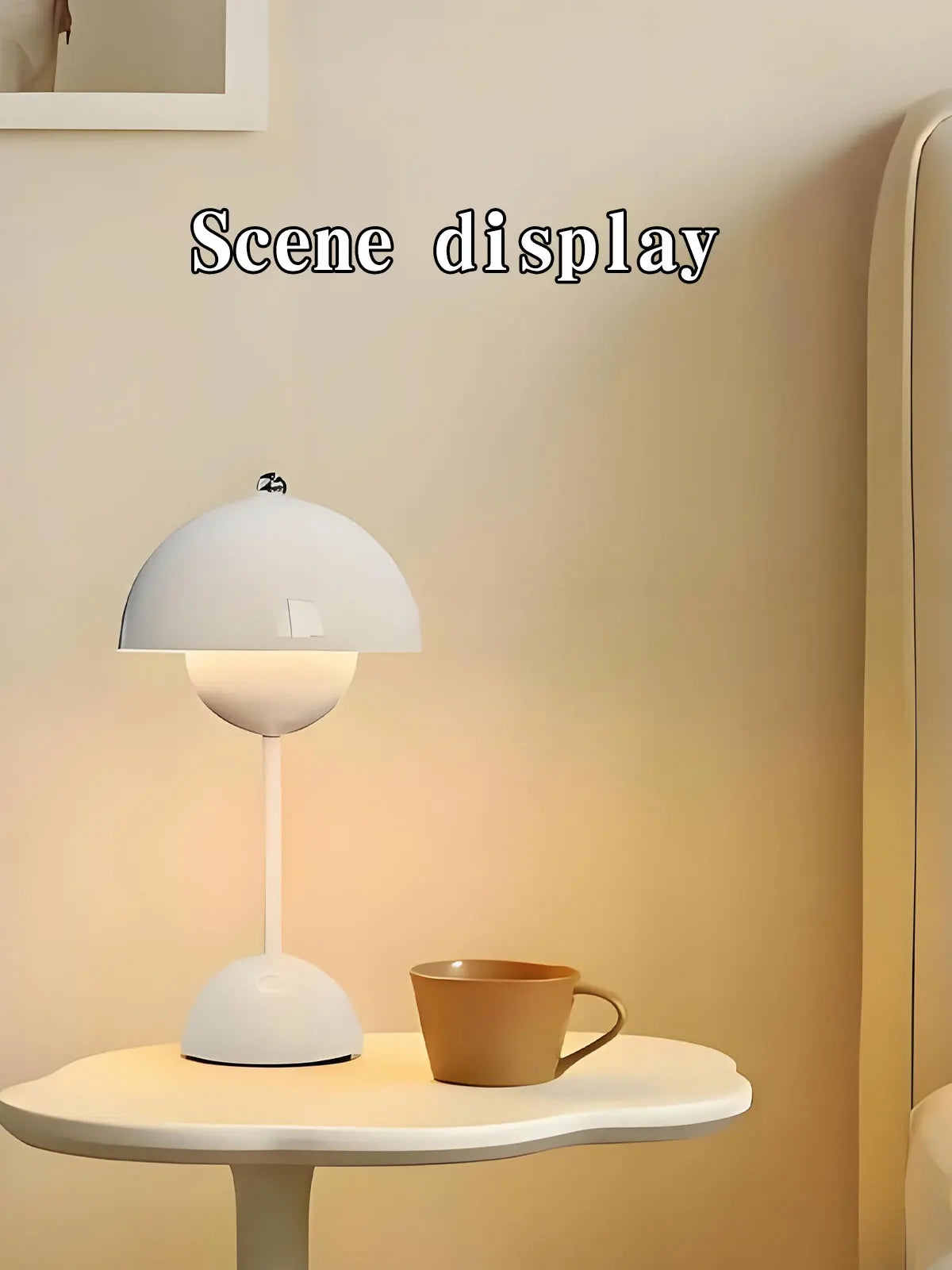 Mushroom Flower Bud Rechargeable LED Table Lamps Desk Night For Bedroom Dining Touch Night Light Simple Modern Decoration