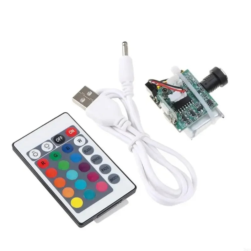 Moon Lamp Circuit Board 16 Color LED Light Source USB Charging Battery Remote Control Night Light Source 3D Printer Part