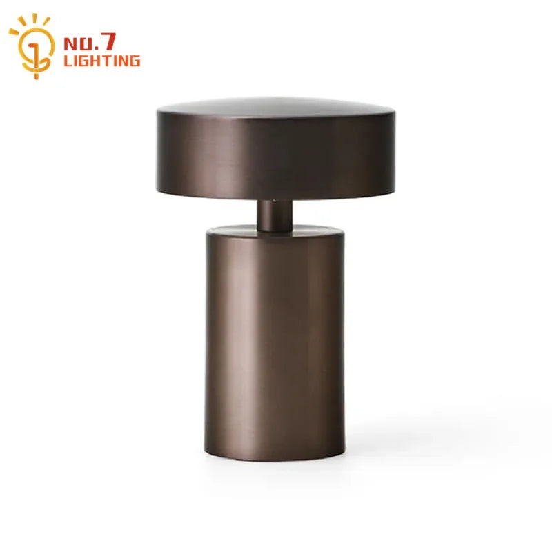 Danish Designer Mushroom Table Lamp with Touch Switch Usb Charging Wireless Modern Simple Atmosphere Desk Light Bar Cafe Bedside