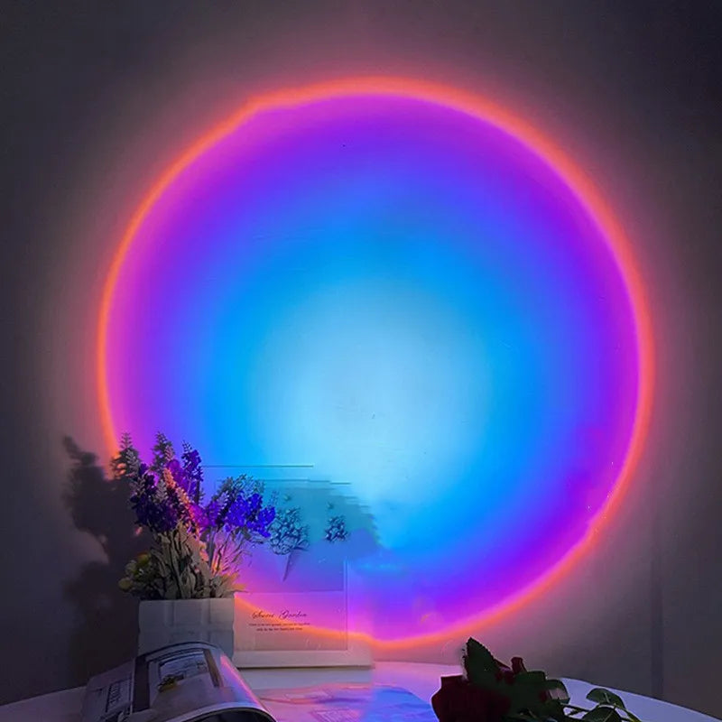 Mini Sunset Lamp USB 7 Colors Projector Atmosphere Night Light Home Decoration Photography Lighting Coffee Shop Wall Decor Light