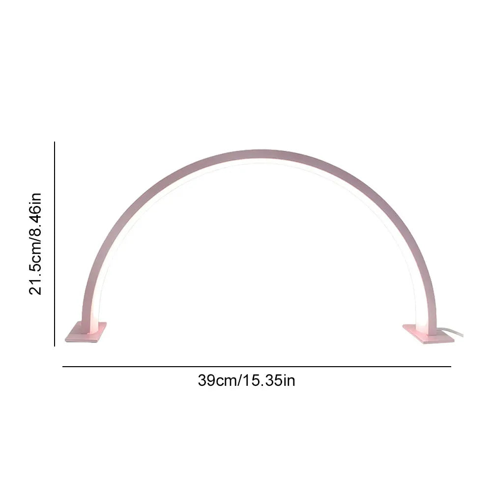 LED Half Moon Light Nail Desk Work Lighting Specific Fill Light Makeup U-Shaped Table Lamp for Salon Tattoos Eyebrows Beauty