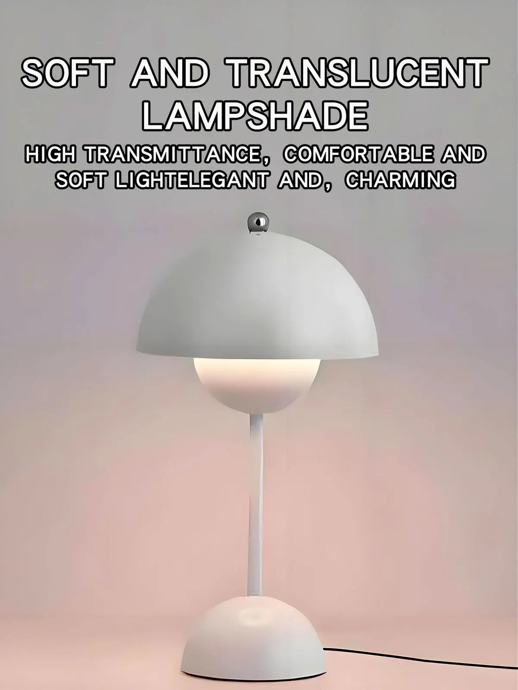 Mushroom Flower Bud Rechargeable LED Table Lamps Desk Night For Bedroom Dining Touch Night Light Simple Modern Decoration