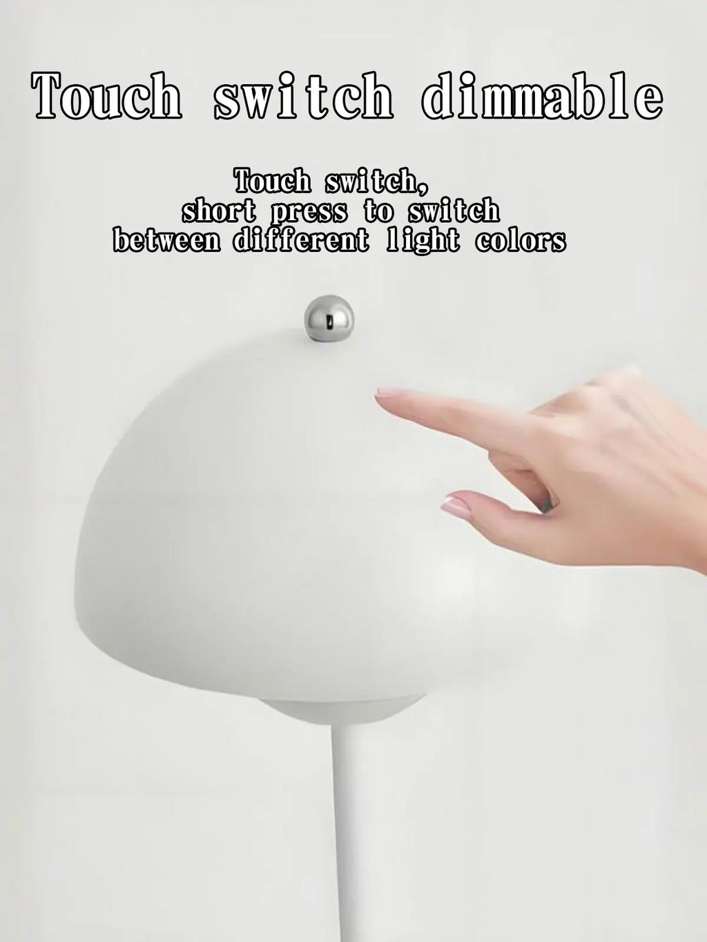 Mushroom Flower Bud Rechargeable LED Table Lamps Desk Night For Bedroom Dining Touch Night Light Simple Modern Decoration