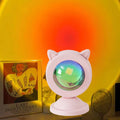 Mini Animal USB Sunset Lamp Led Projector Night Light Table Cat Style Atmosphere Home Bedroom Background Wall Decoration Gift