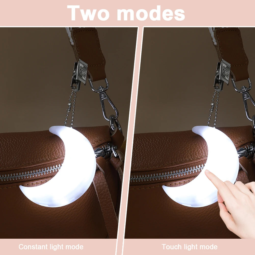 1/2/3PCS Purse Heart Moon Shape LED Light Handbag Lamp Automatic Sensor Activated Purse Heart Shaped Light for Women Purse Charm