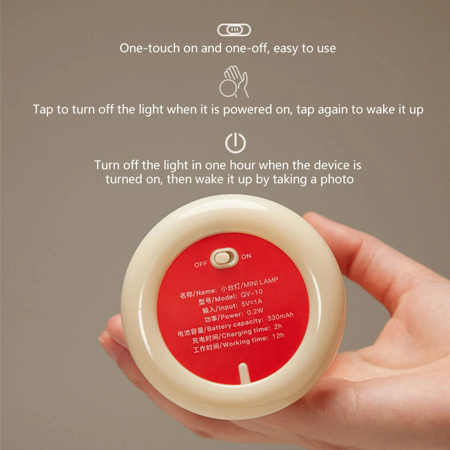 USB Rechargeable LED Table Lamp Mini Sunset Night Light Mushroom Lamp Desk Bedroom Bedside Lamps Bar Room Decoration Mood Light