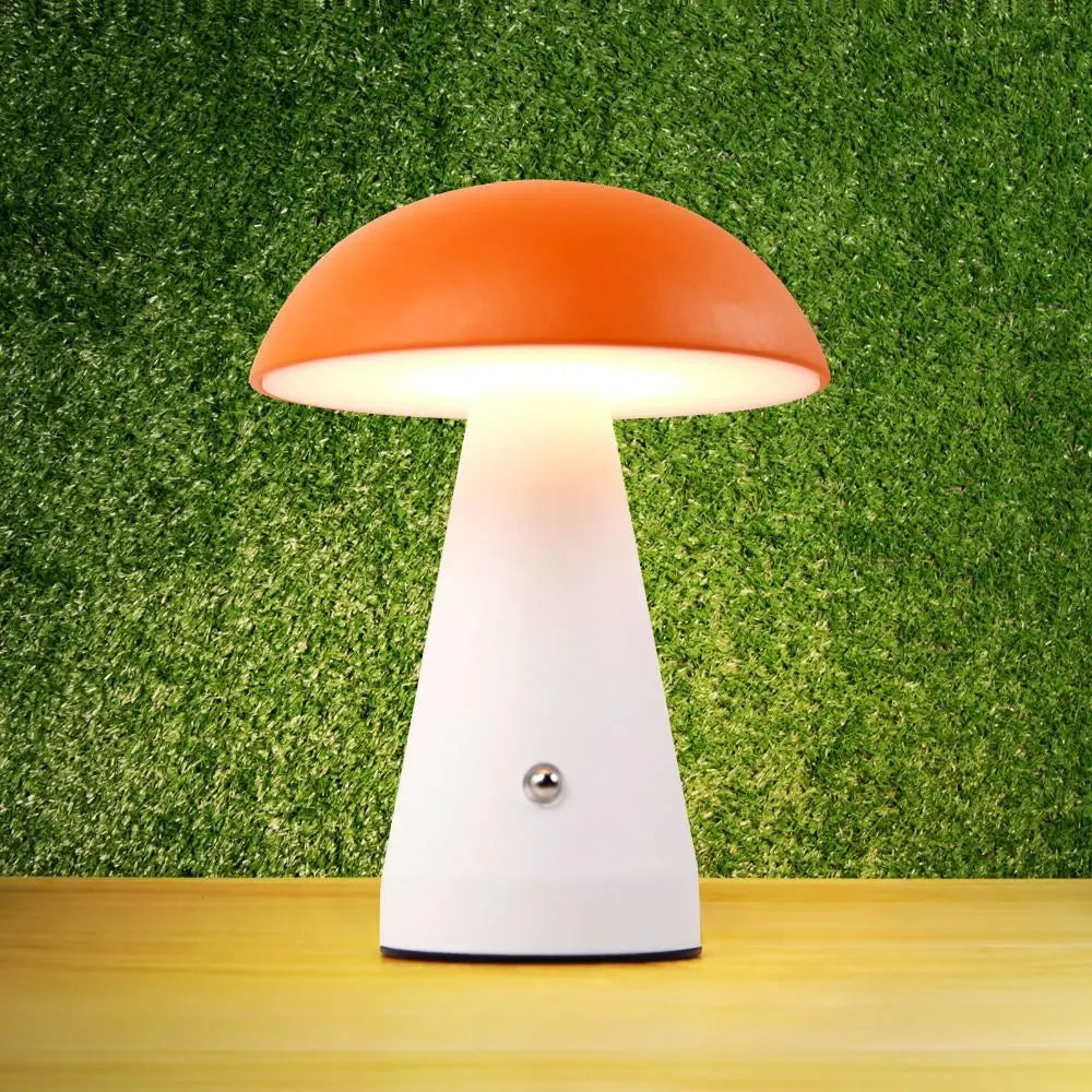 Touch-Activated Mushroom Lamp USB Rechargeable 3 Color LED Table Lamp Dimmable Extended Illumination Dimmable Light Office