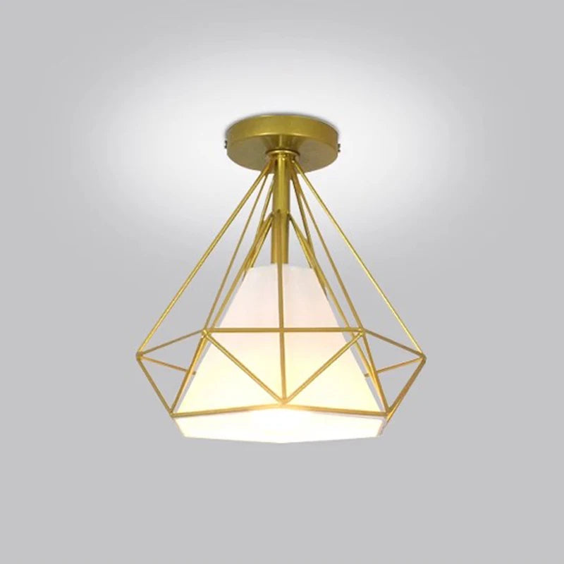 Retro Ceiling Light Loft E26 E27 for Bedroom Indoor Vintage Iron Ceiling Lamp Cozy Decor for Home Corridor Aisle 110V 220V Black