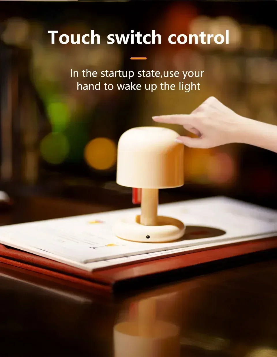 Mini Desktop Sunset Night Lamp Creative USB Rechargeable Ins Mushroom Style Led Night Light for Coffee Bar Home Decor Bedroom