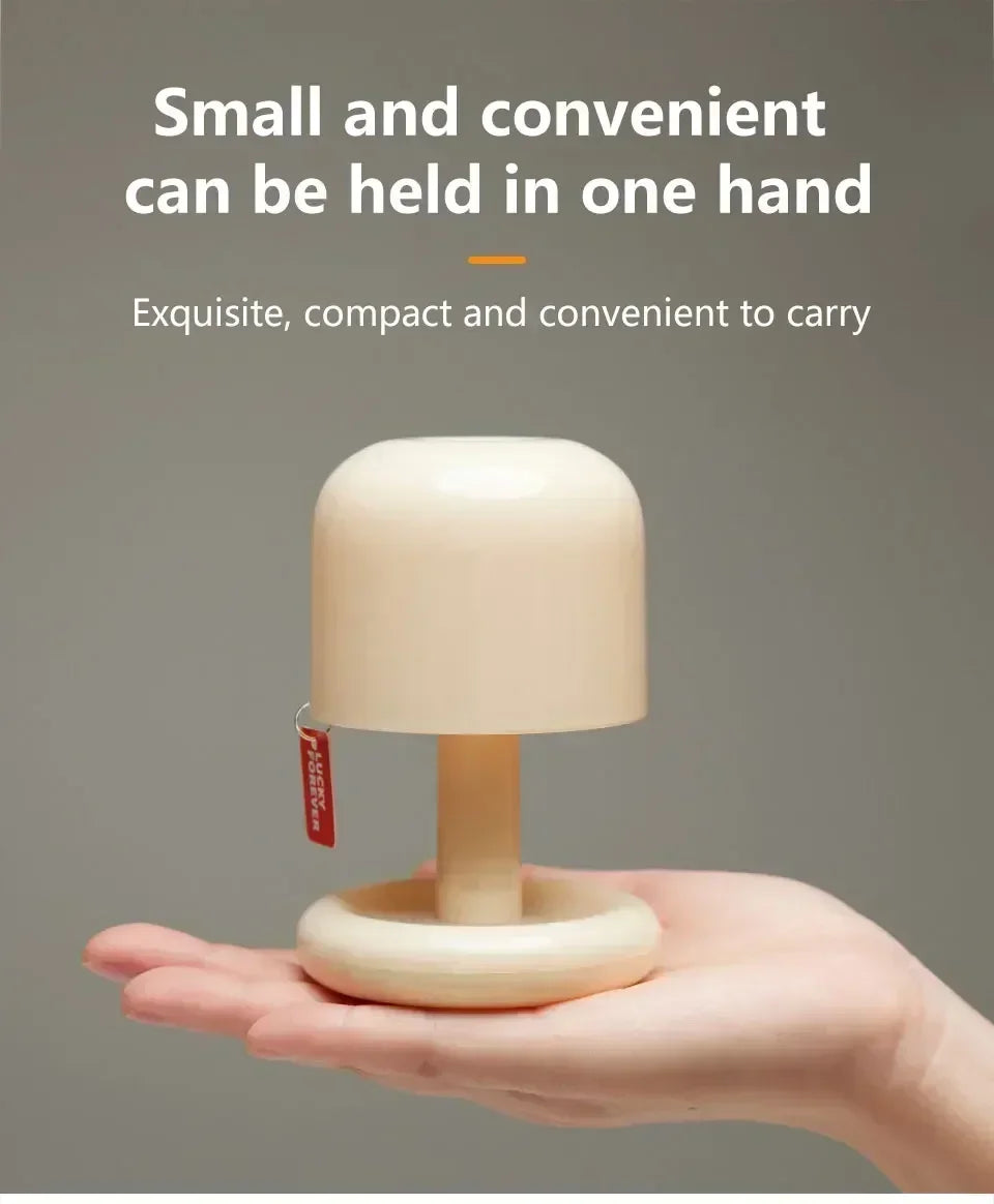 USB Rechargeable LED Table Lamp Mini Sunset Night Light Mushroom Lamp Desk Bedroom Bedside Lamps Bar Room Decoration Mood Light