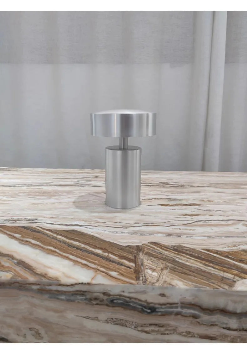 Danish Designer Mushroom Table Lamp with Touch Switch Usb Charging Wireless Modern Simple Atmosphere Desk Light Bar Cafe Bedside