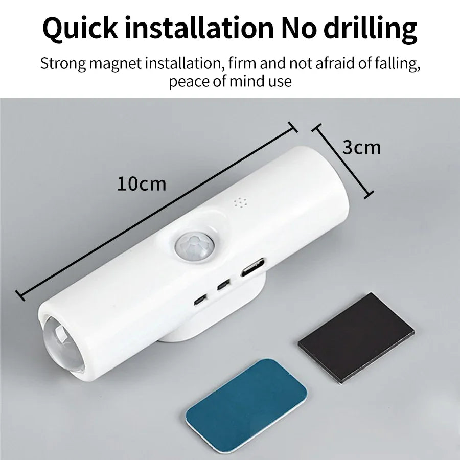 RGB Gradient Ambient Light Rechargeable LED Night Light Motion Sensor Wall Sunset Lamp Dimmable Magnetic Closet Bedroom Lamps