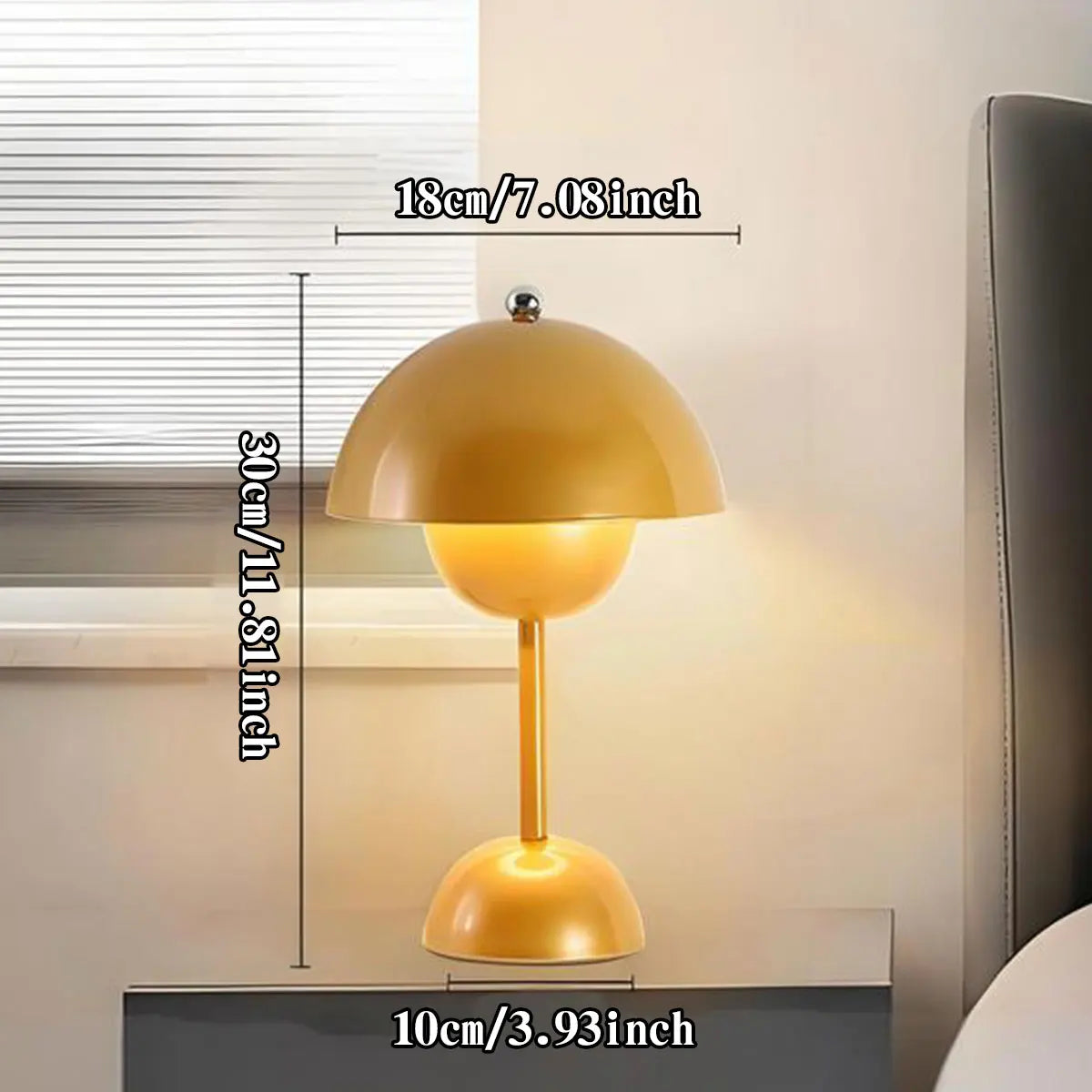 Mushroom Flower Bud Rechargeable LED Table Lamps Desk Night For Bedroom Dining Touch Night Light Simple Modern Decoration