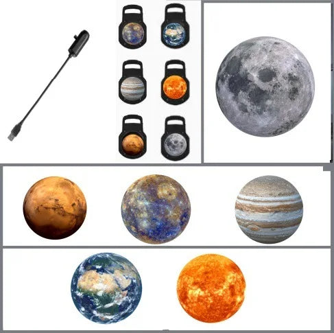 5v USB Moon Space Sky Project Light Ambient lighting Halloween Atmosphere Lights Christmas Projection Lamp Interior Car Light