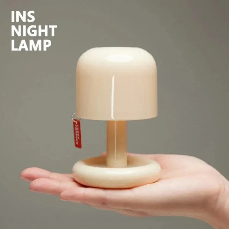 Mini Desktop Sunset Night Lamp Creative USB Rechargeable Ins Mushroom Style Led Night Light for Coffee Bar Home Decor Bedroom
