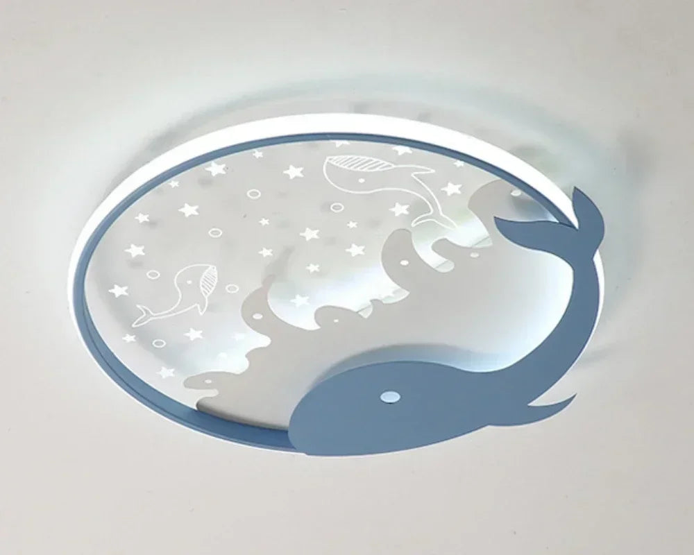 SANDYHA Modern Star Moon Ceiling Lamp Dimmable LED Remote Control Acrylic Lampshade Childrens Bedroom Night Light Kids Room