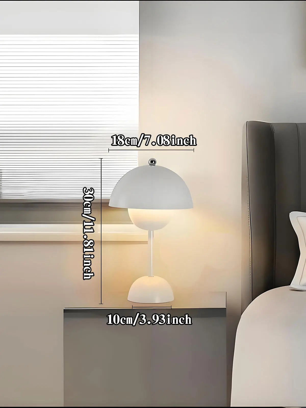 Mushroom Flower Bud Rechargeable LED Table Lamps Desk Night For Bedroom Dining Touch Night Light Simple Modern Decoration