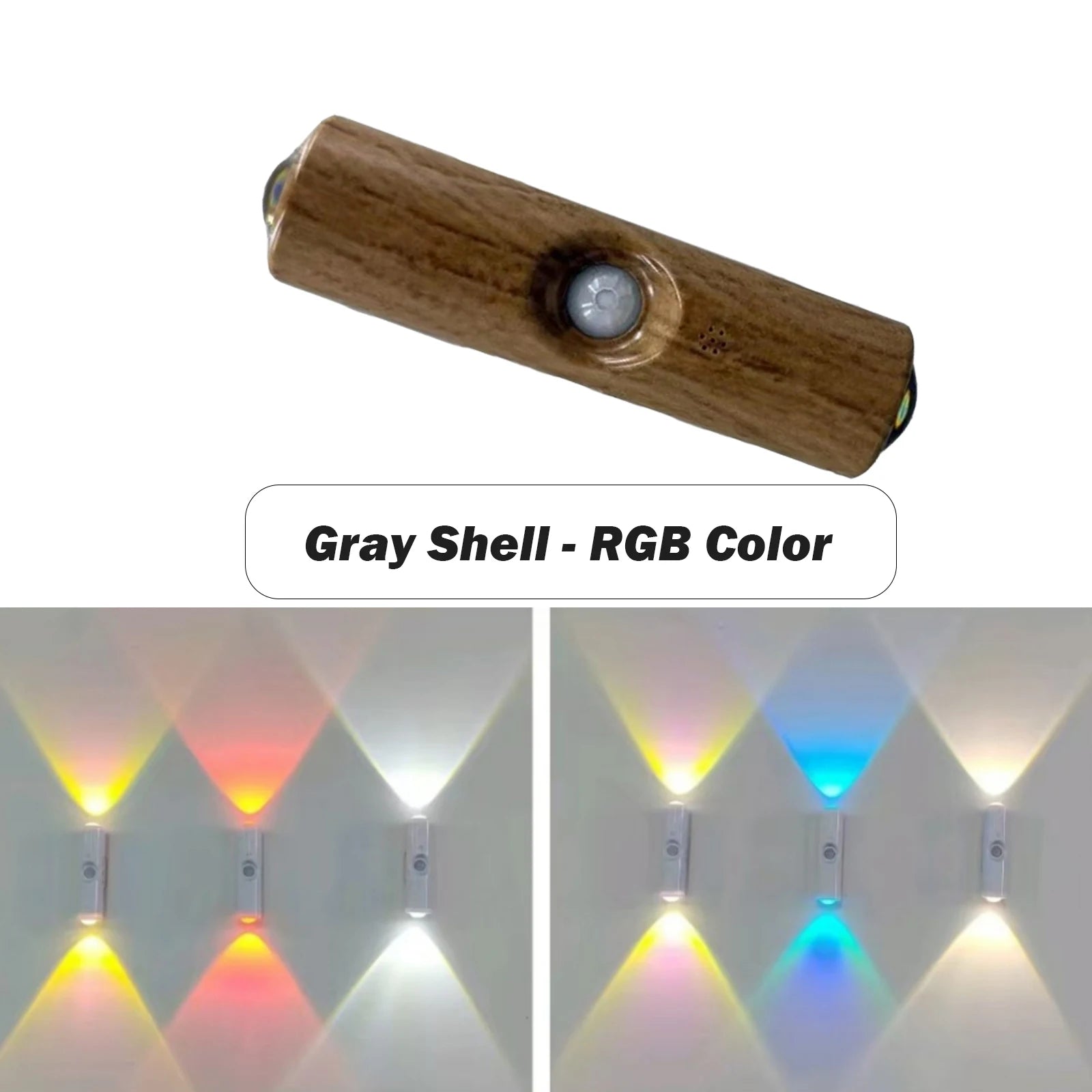 LED Night Light with Motion Sensor RGB CCT USB Rechargeable Magnetic Double-head Sunset Lamp Stair Cabinet Hallway Room Decor