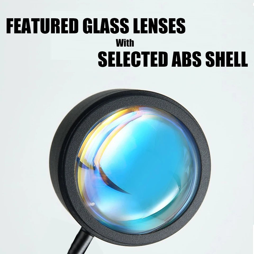 Atmosphere Lighting for Bedroom Home Room Decor Gift 1x USB Sunset Lamp LED Rainbow Neon Night Light Projector Photography Wall