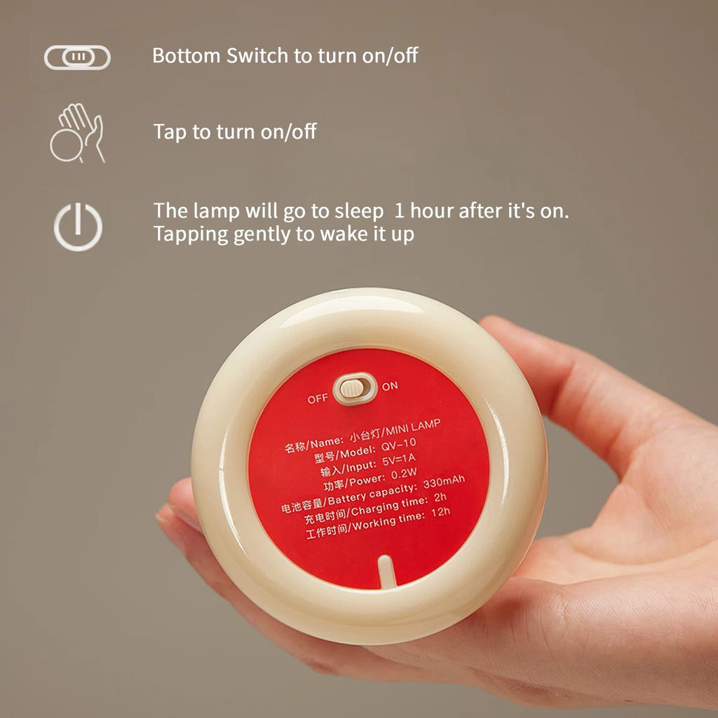 Rechargeable Mushroom Touch Sensor Night Light Creative Sunset Table Lamp For Bedroom Coffee Bar Ambient Mood Desk Night Lamp