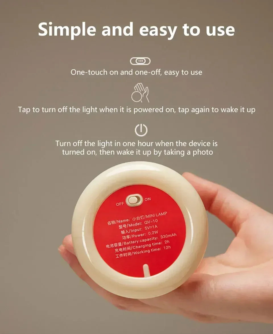 USB Rechargeable LED Table Lamp Mini Sunset Night Light Mushroom Lamp Desk Bedroom Bedside Lamps Bar Room Decoration Mood Light