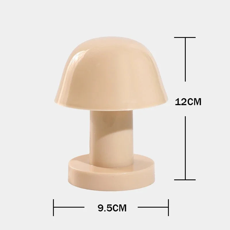 Mini Creative Mushroom LED Night Light Battery Powered Portable Desktop Sunset Night Lamp for Coffee Bar Bedroom Home Decor Gift
