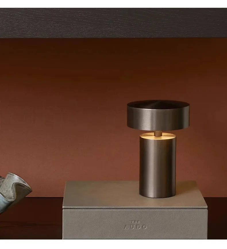 Danish Designer Mushroom Table Lamp with Touch Switch Usb Charging Wireless Modern Simple Atmosphere Desk Light Bar Cafe Bedside