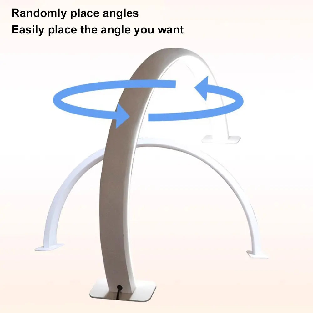 LED Half Moon Light for Nail 39CM Table Lamp U-Shaped Fill Light Specific Desk Work Lighting for Salon Tattoos Eyebrows Beauty