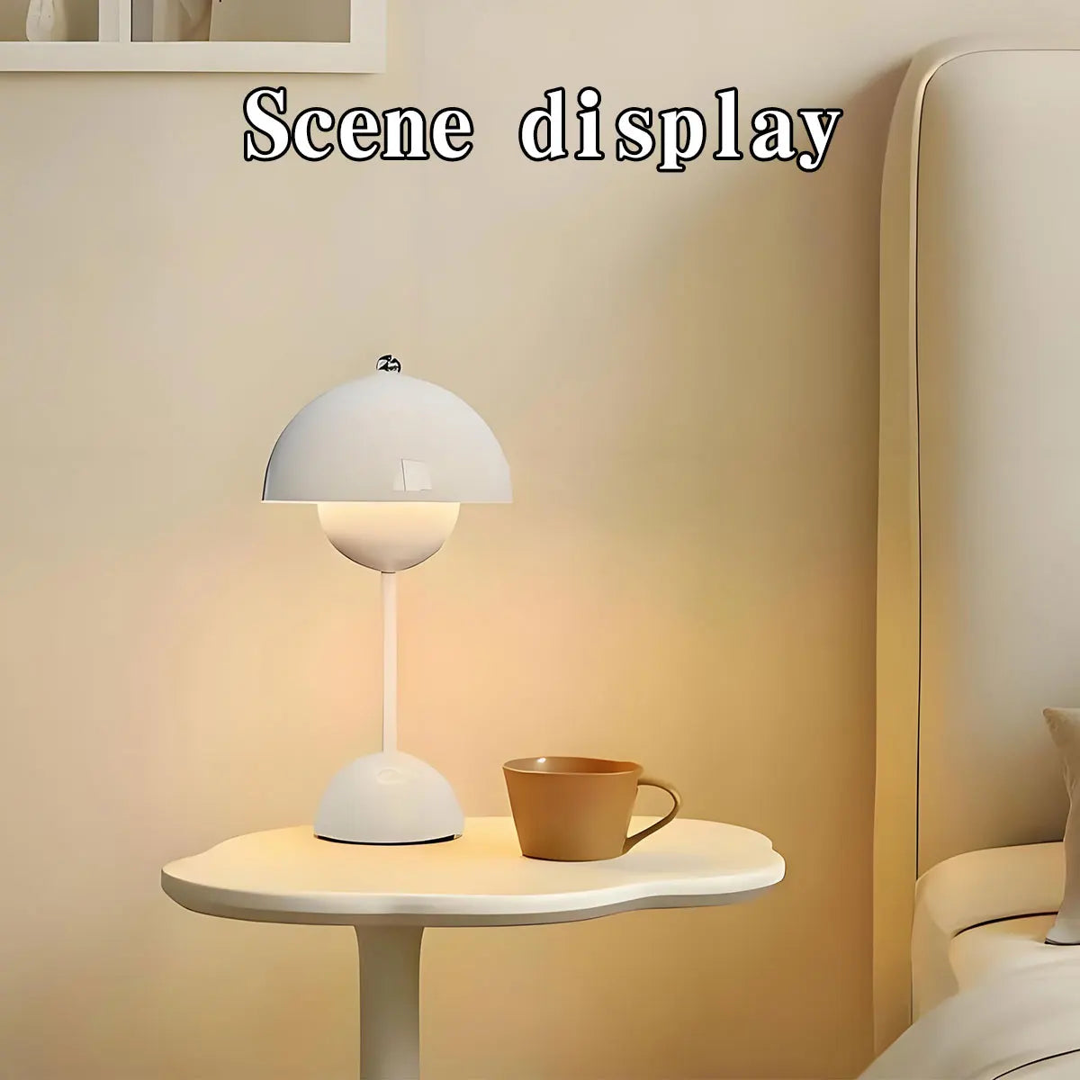 Mushroom Flower Bud Rechargeable LED Table Lamps Desk Night For Bedroom Dining Touch Night Light Simple Modern Decoration