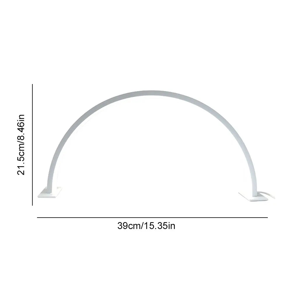 LED Half Moon Light for Nail 39CM Table Lamp U-Shaped Fill Light Specific Desk Work Lighting for Salon Tattoos Eyebrows Beauty