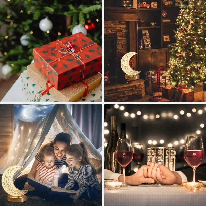 1-2PCS Bedroom 3Color Touch Dimming Night Light Girls Kids Room Home Decor Bedside LED Ambient Table Moon Stars Atmosphere Lamp