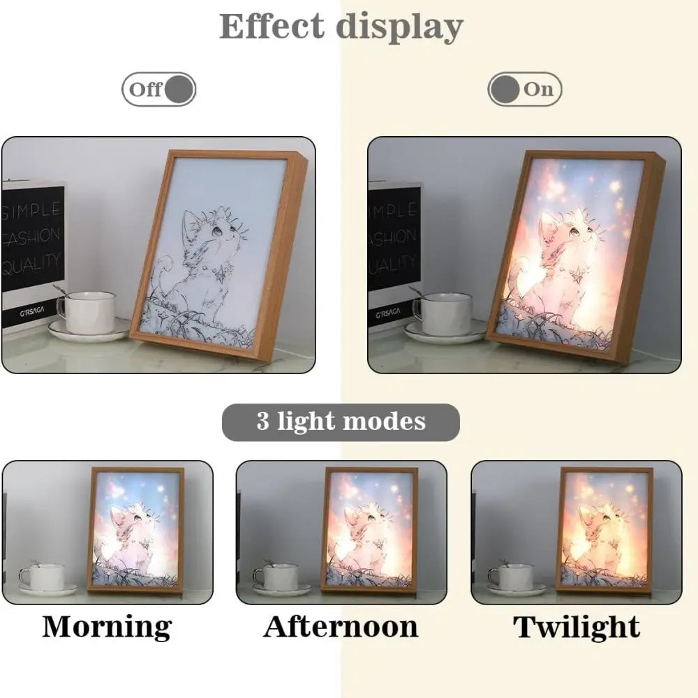 Beautiful City Changsha Light Painting Photo Frame Led Night Light Bedroom Decorate Lamps Bedside Table Moon Lamp Birthday Gifts