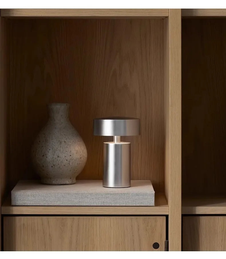 Danish Designer Mushroom Table Lamp with Touch Switch Usb Charging Wireless Modern Simple Atmosphere Desk Light Bar Cafe Bedside